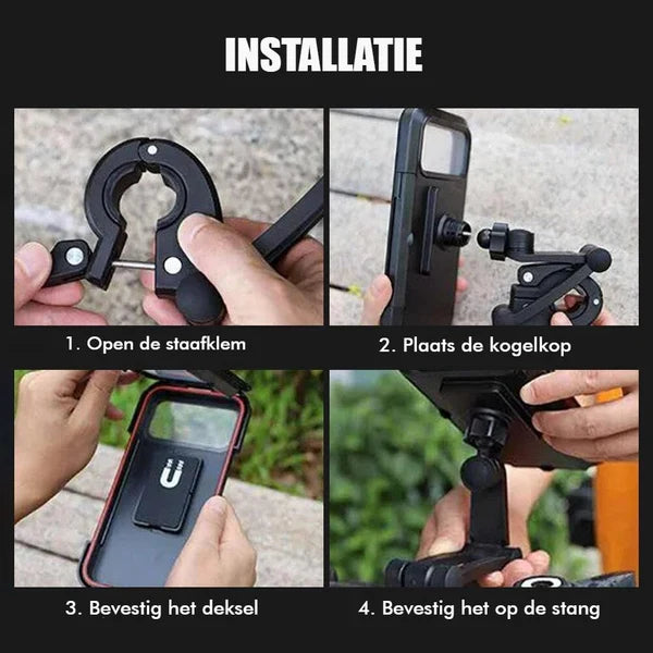 Support de Téléphone pour Vélo - Étanche et Réglable à 360°