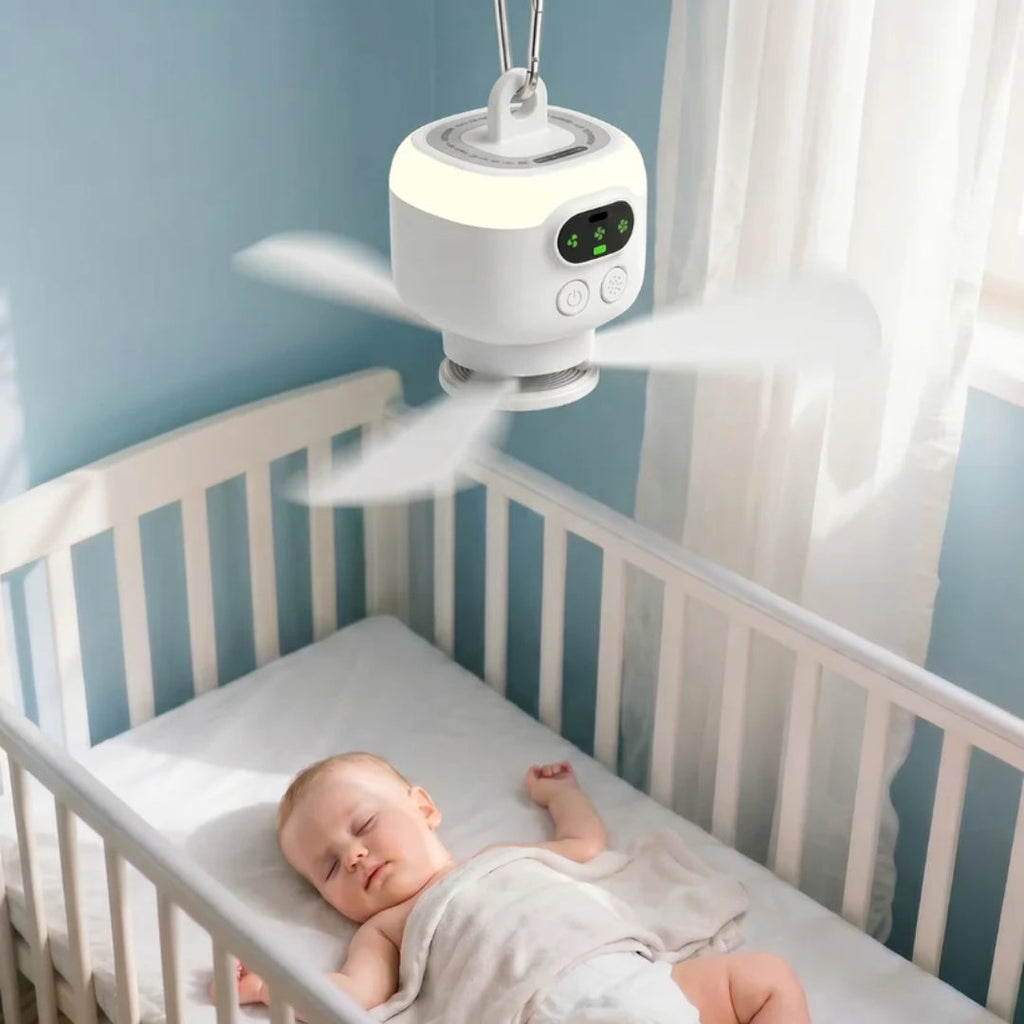 Ventilateur Portable Rechargeable avec LED et Télécommande - BreezeLite