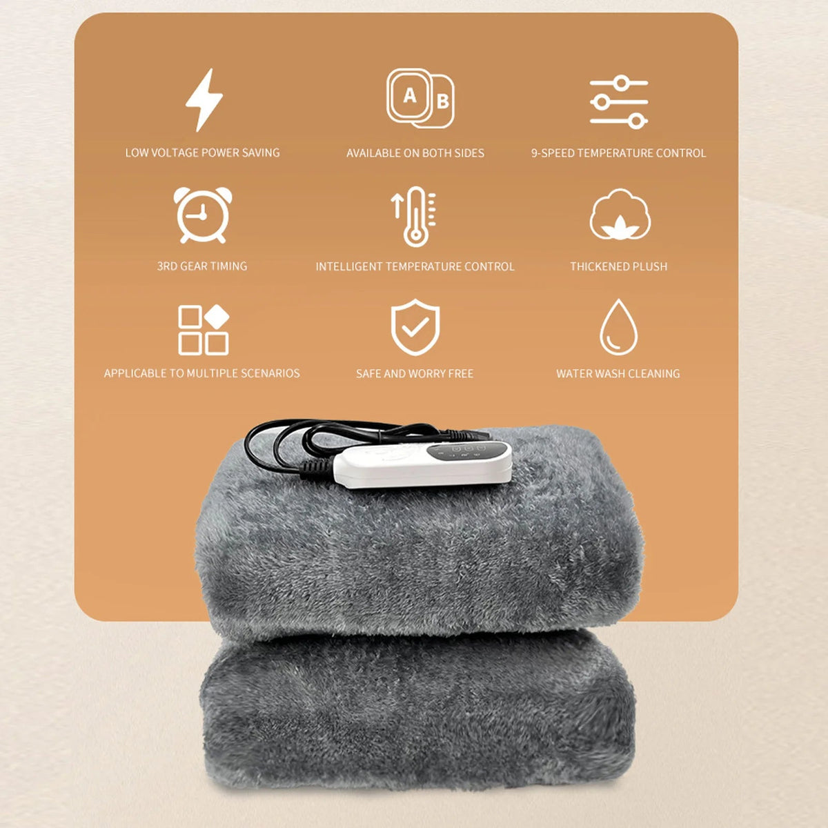 Couvertures Électriques pour Voiture – Couverture Chauffante Portable pour Voiture et Voyages
