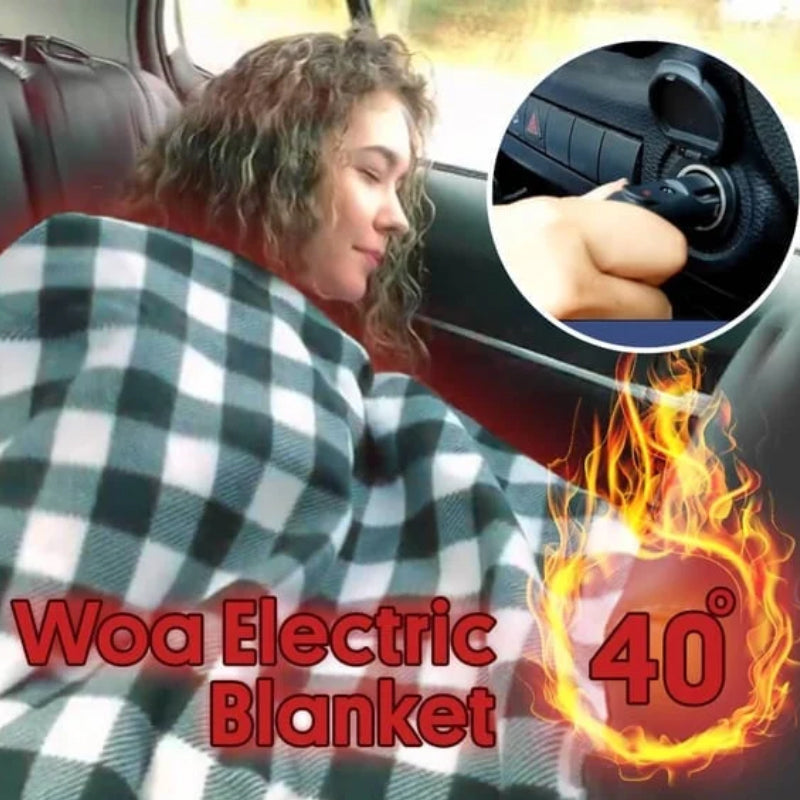 Couverture de Voiture Chauffante – Couverture Électrique Chauffante pour Voiture et Voyages