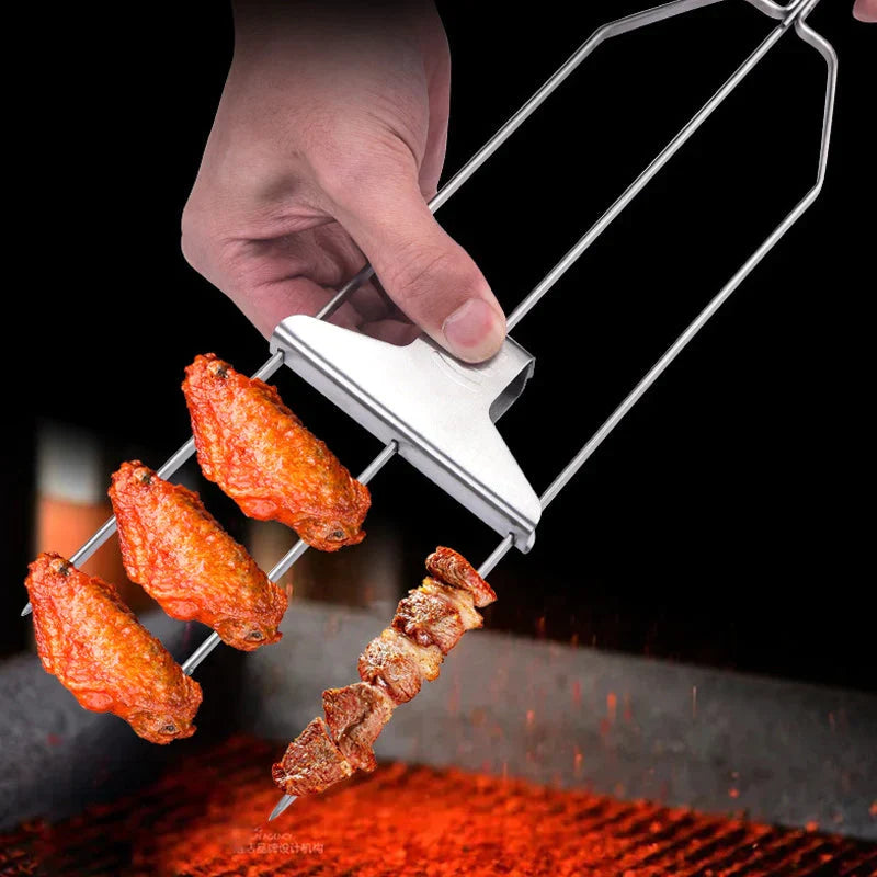 GrillMaster - Brochettes de barbecue 3-en-1