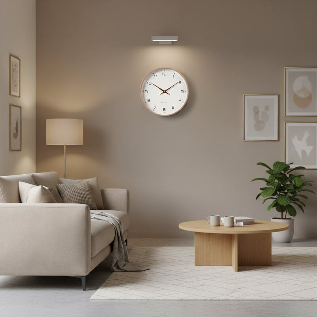 Horloge murale en bois Claryo Design minimaliste