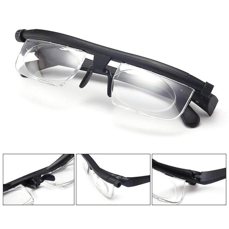 Sandsberg | Lunettes de lecture ajustables Unisexes | Lentille zoom réglable | Noir