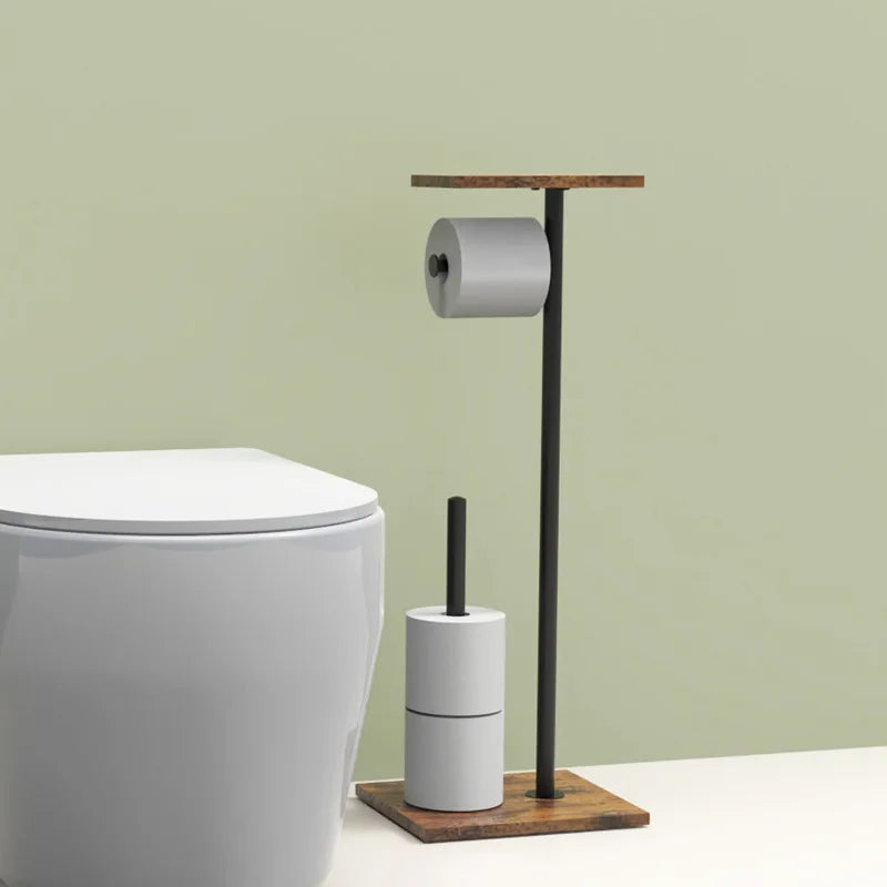 Porte-Rouleau de Toilette Autonome | Plateau pour Téléphone et Essentiels | Support Robuste | BathBridge