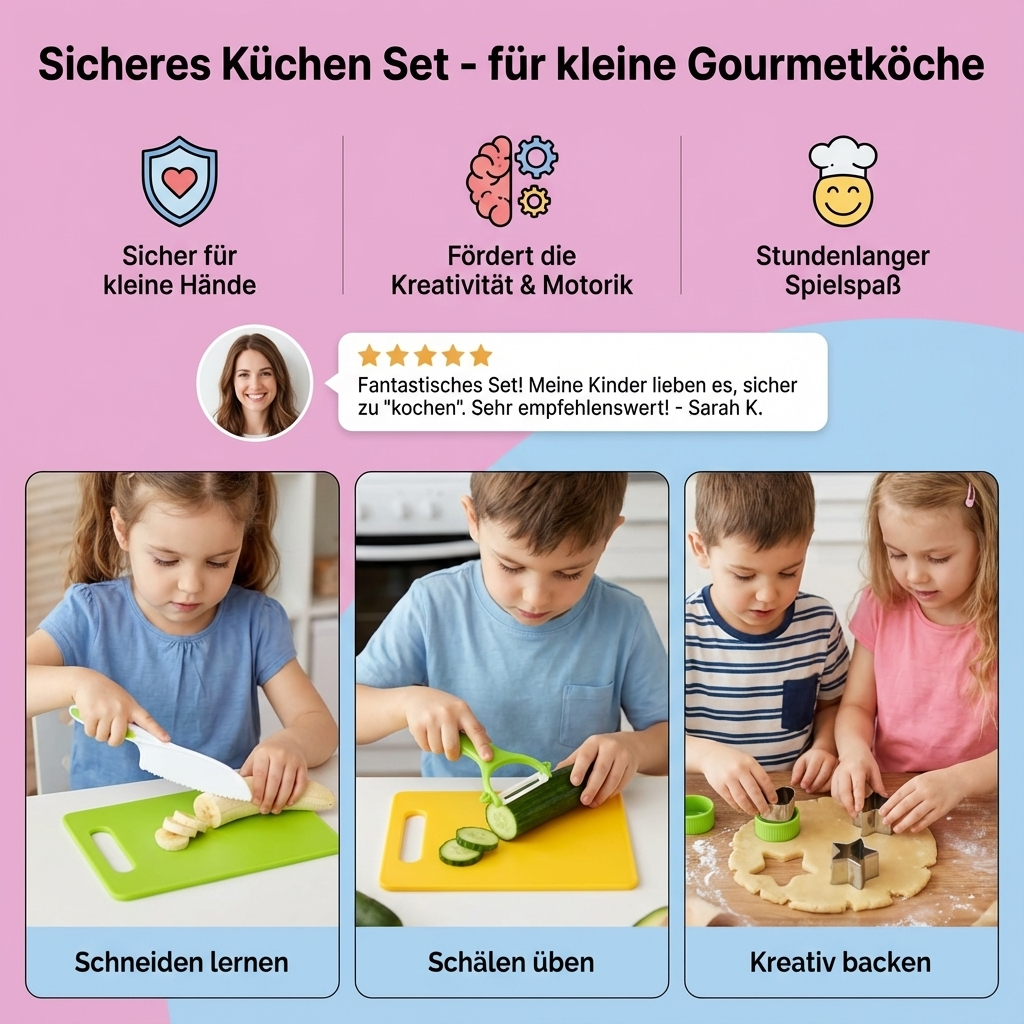 Set de cuisine sécurisé - pour les petits chefs gourmets