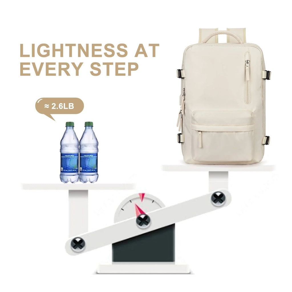 Sac à dos de voyage Travelliva pour femmes 35 L | Imperméable & avec port USB | Antivol & compartiment à chaussures | Pour la randonnée, le quotidien & les voyages