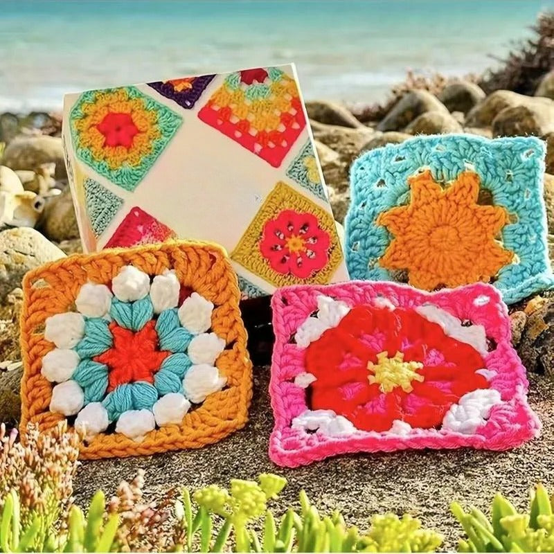 Paquet de Motifs en Carrés Granny