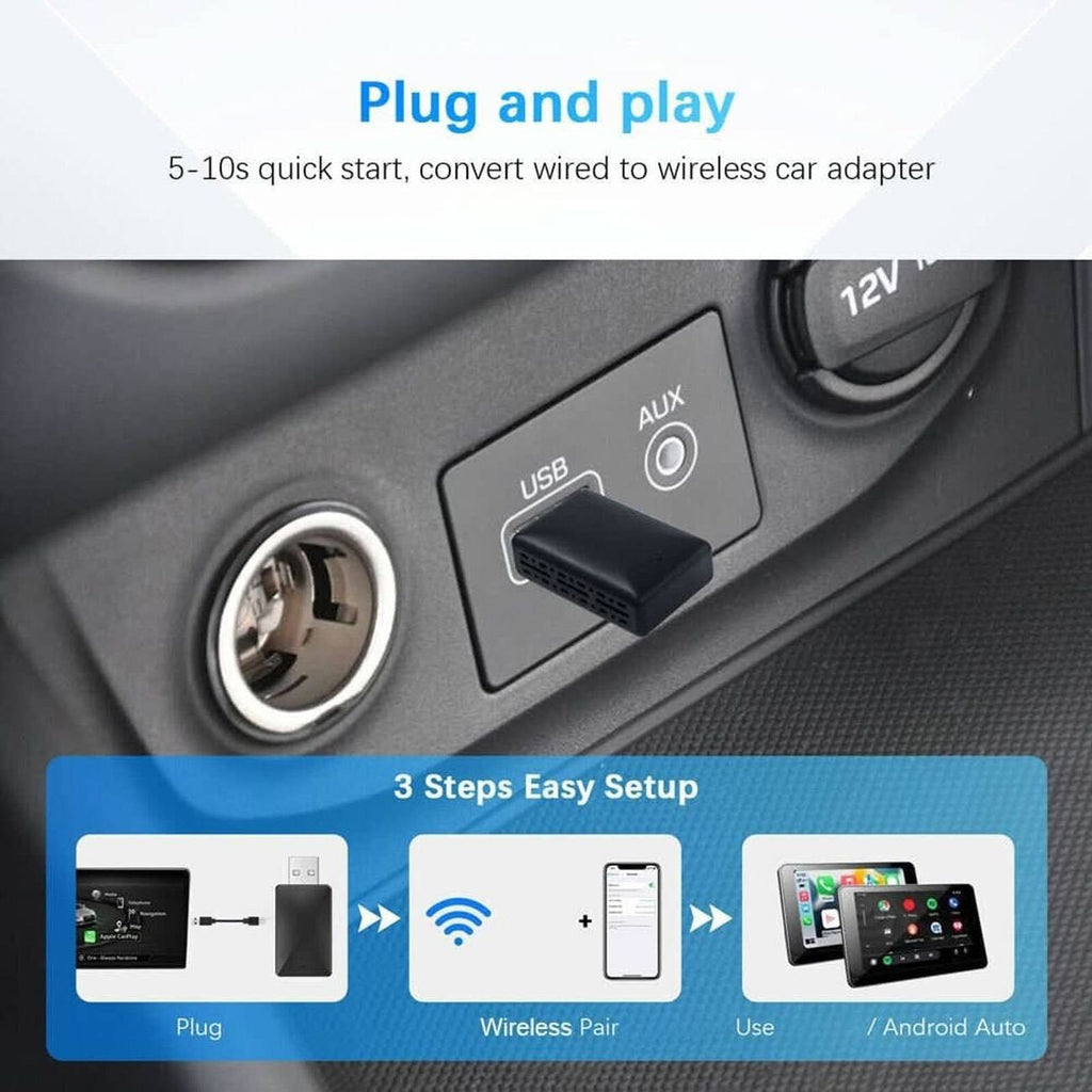 Connectra™ Adaptateur de Voiture Sans Fil — Profitez d'une Liberté Totale avec un Contrôle de Conduite Sans Effort et Sans Mains