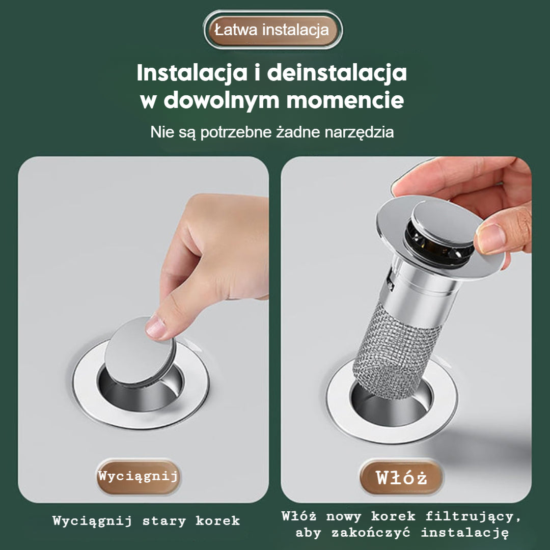 DrainGuard™ — Arrête les Obstructions et Élimine Instantanément les Odeurs de Cuisine pour un Évier Frais et Sans Stress