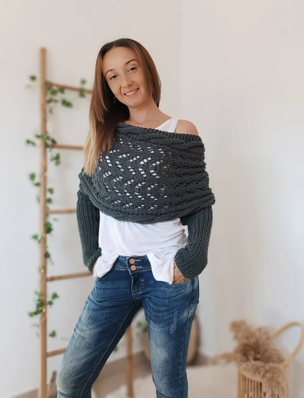 Reinhilde™ Écharpe – Écharpe à manches doubles