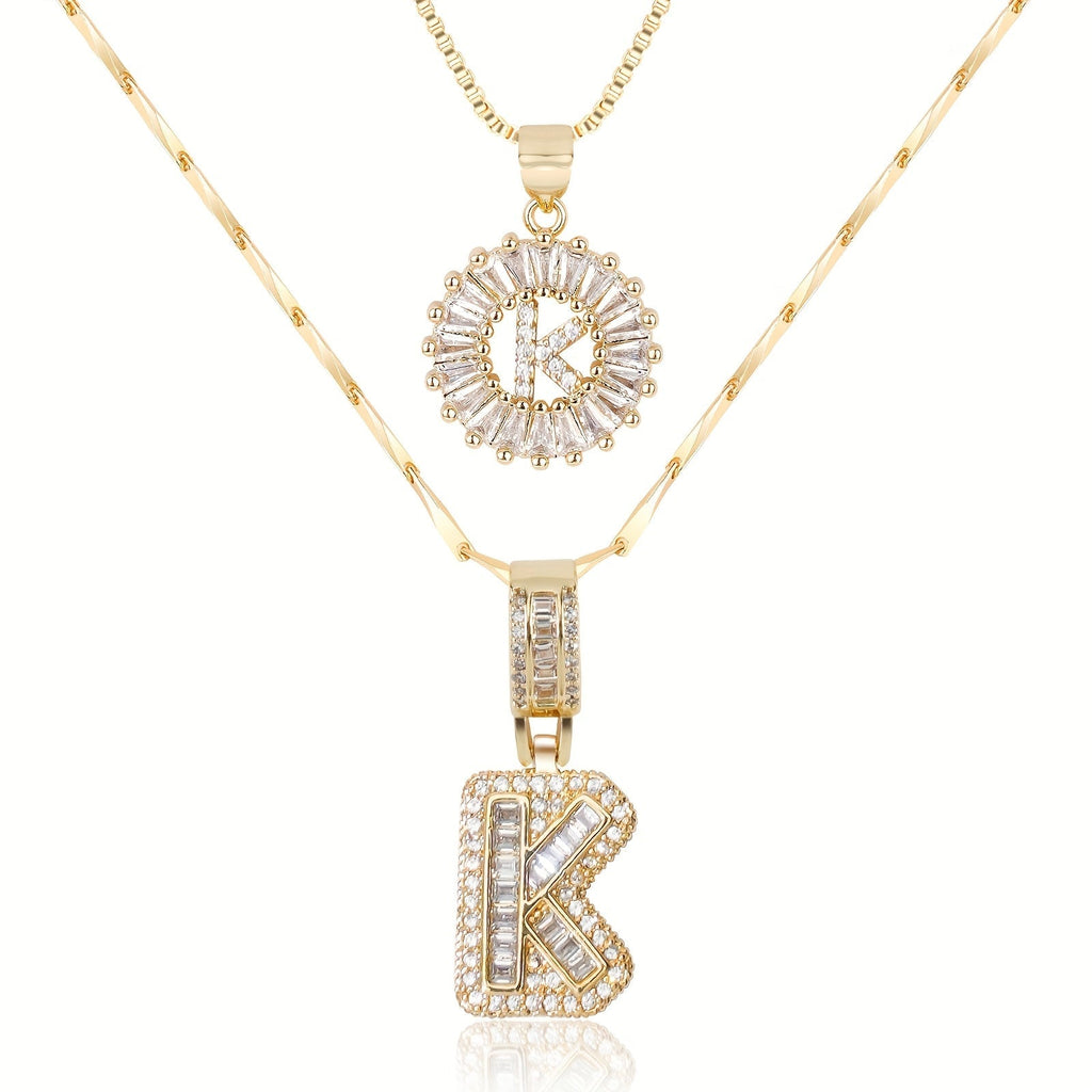 Collier GemLetter - Pendentif Initial avec Finition Luxe