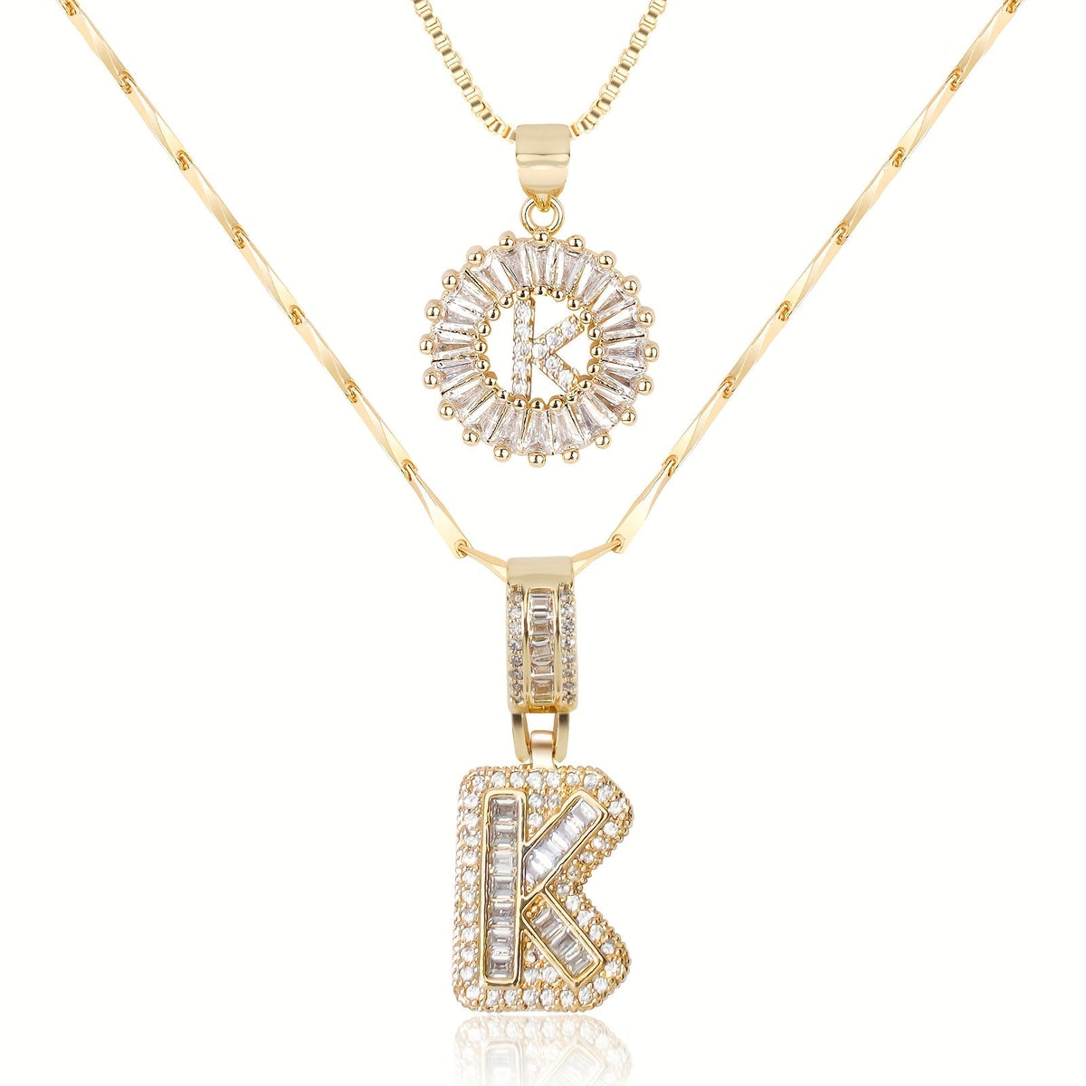 Collier GemLetter - Pendentif Initial avec Finition Luxe