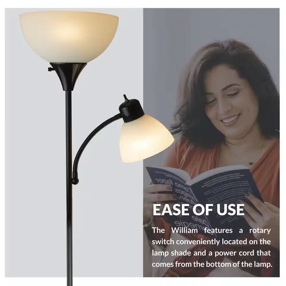 Lampe sur Pied LED avec Deux Sources de Lumière – Lampe de Lecture