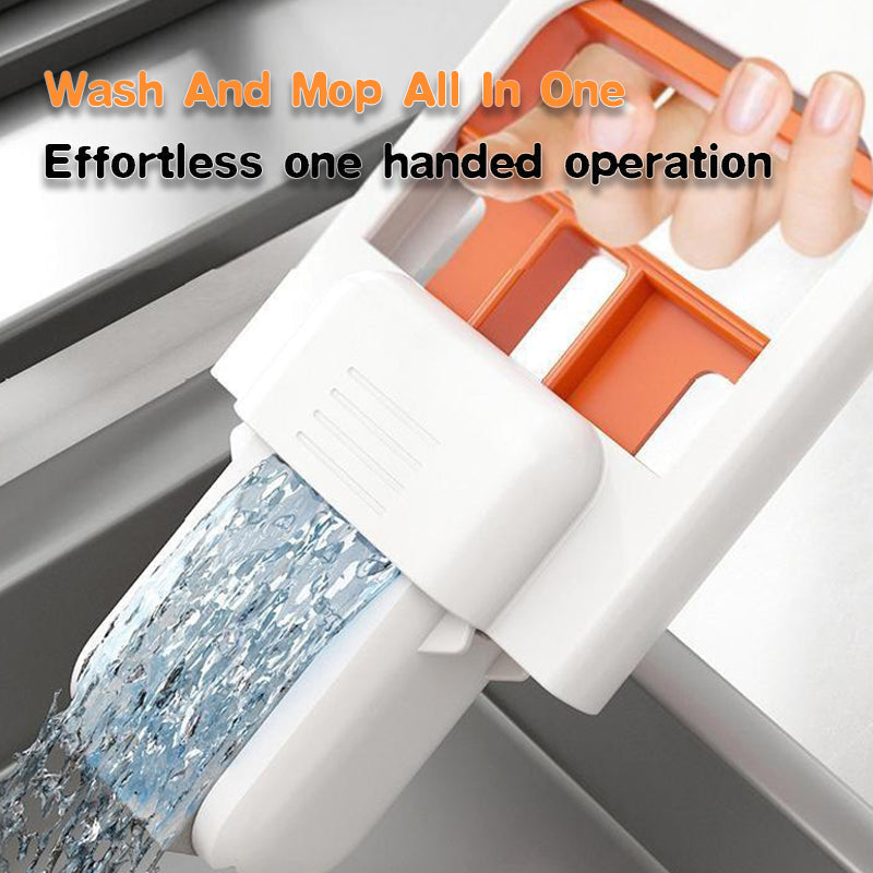 Mop Mini Pliant Sans Mains – Mop Compact à Presser pour Cuisine et Salle de Bain