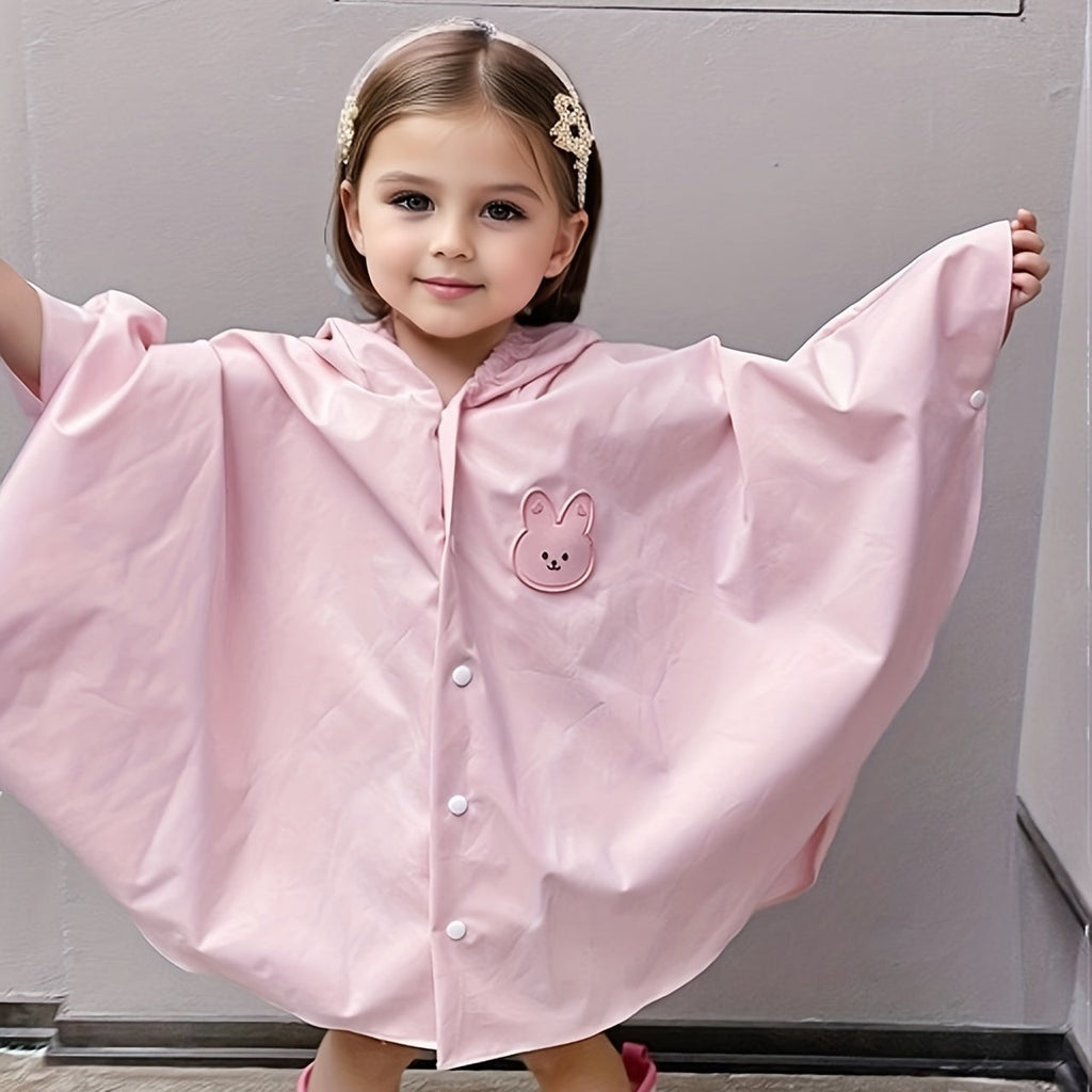 Veste de Pluie Enfant avec Capuche – Veste Imperméable avec Imprimé Ours ou Lapin