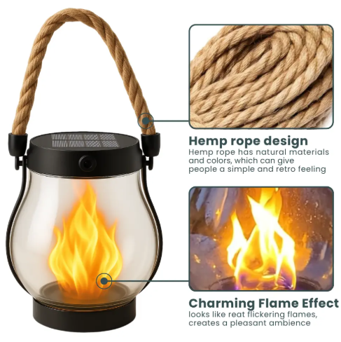 LumaFlick™ Lampe à Flamme Solaire — Transformez Vos Nuits avec une Lueur Douce et Captivante Qui Dure Toute la Soirée