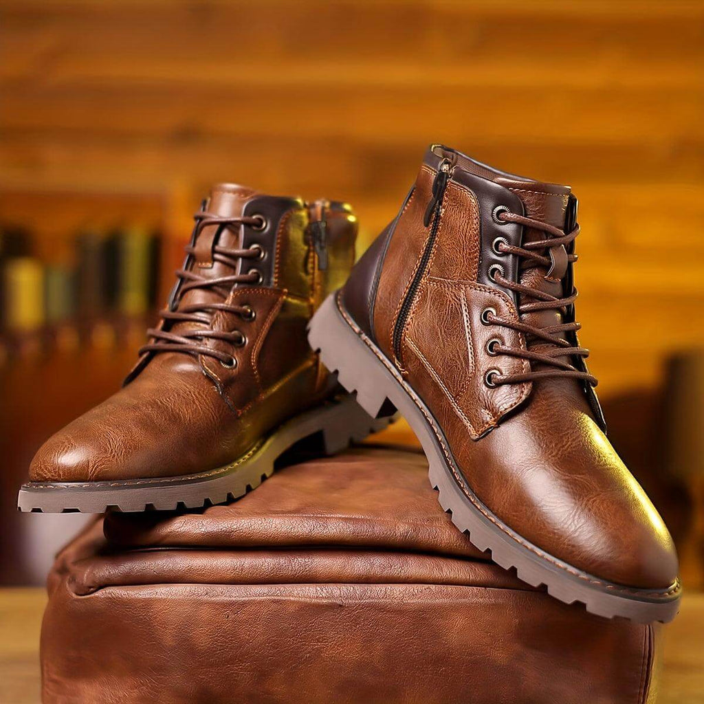 Bottes habillées à fermeture éclair pour hommes