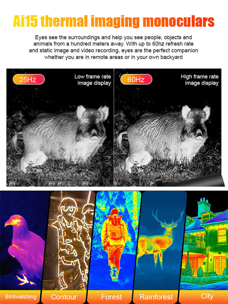 Appareil de Vision Nocturne à Imagerie Thermique avec Écran HD