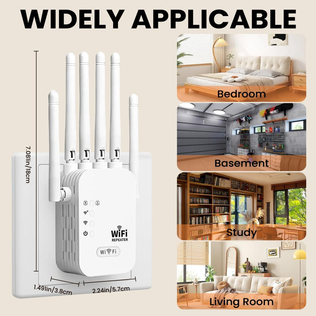 Amplificateur WiFi Extérieur | Répéteur WiFi Longue Portée avec Design Résistant aux Intempéries | Signal Amélioré pour un Streaming Fluide