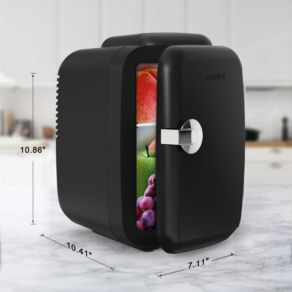 Réfrigérateur Mini Frigo Vepine avec Fonction de Refroidissement et de Chauffage | Capacité de 4L pour Médicaments, Soins de la Peau, Nourriture et Utilisation en Dortoir