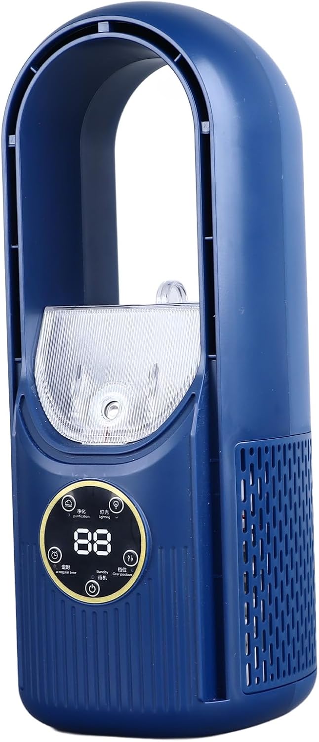 Ventilateur portable sans pales avec 6 vitesses et batterie rechargeable USB