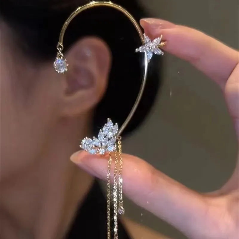 Boucles d'Oreilles CelestiLuxe™ avec Franges — Illuminez Chaque Pièce avec un Glamour et une Confiance Sans Effort