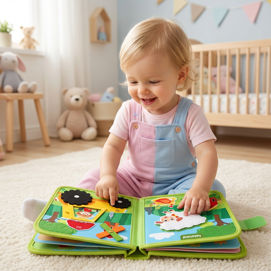 Livre d'histoires pédagogiques Montessori sur la ferme