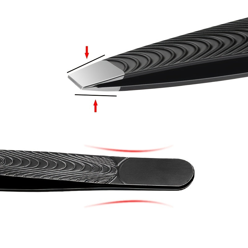 SculptSure - Pince à épiler angulaire noire de précision
