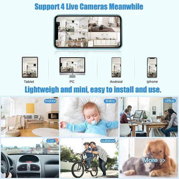 Skanto | Mini caméra magnétique sans fil avec audio et vidéo en direct