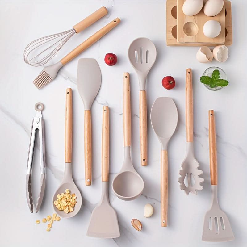 SILICOWARE – Ensemble de Cuisine en Silicone de 12 Pièces | Résistant à la Chaleur & Passe au Lave-Vaisselle