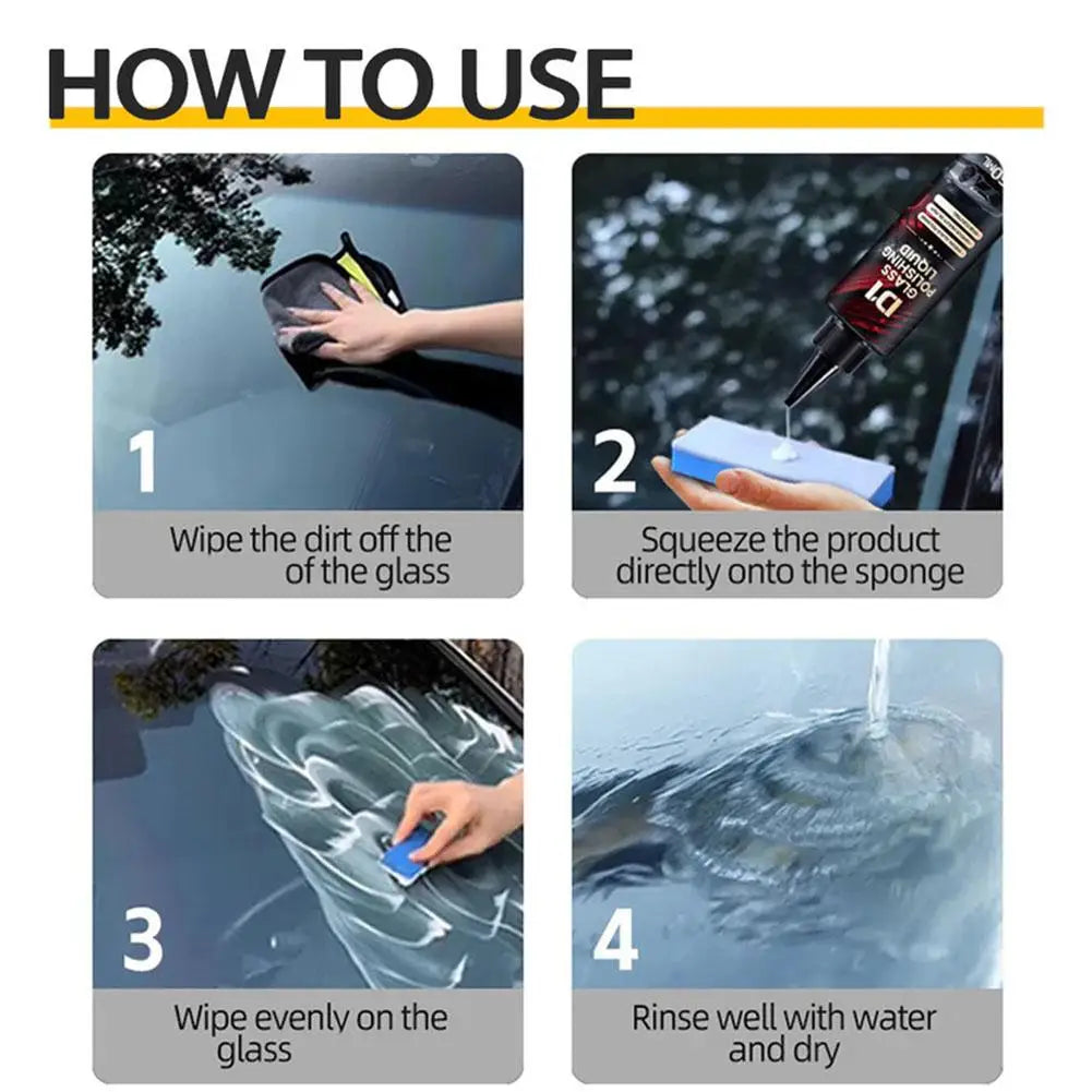ClariShine™ Liquide de Polissage — Révélez un Verre Impeccable et Cristallin qui Rend Chaque Conduite Plus Sûre