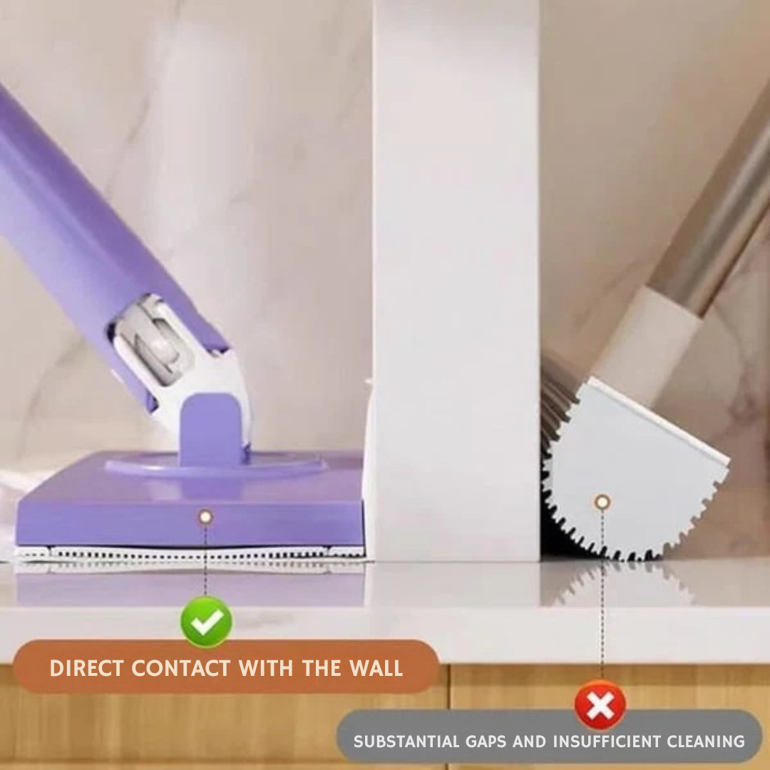 Nettoyant de Sol | Mop Plat avec Tête Rotative à 360° | Remplacement de Pad Sans Contact | MopMate