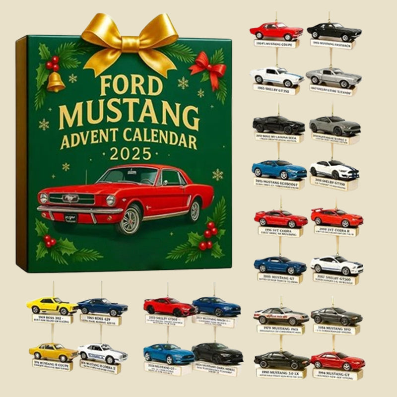 MustangMerry | Calendrier de l'Avent Ford Mustang 2025 Compte à rebours festif