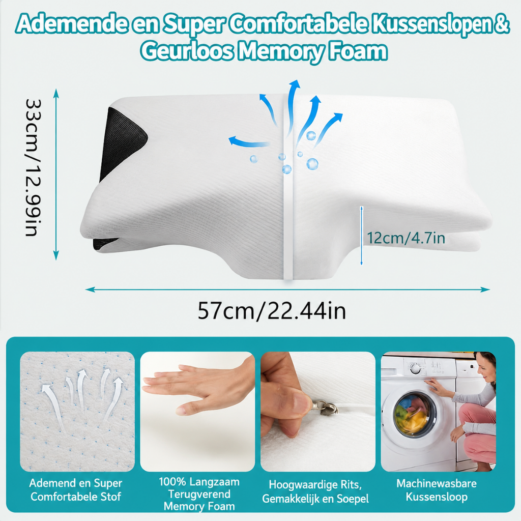Coussin de Nuque - Coussin de Sommeil en Mousse à Mémoire Ergonomique