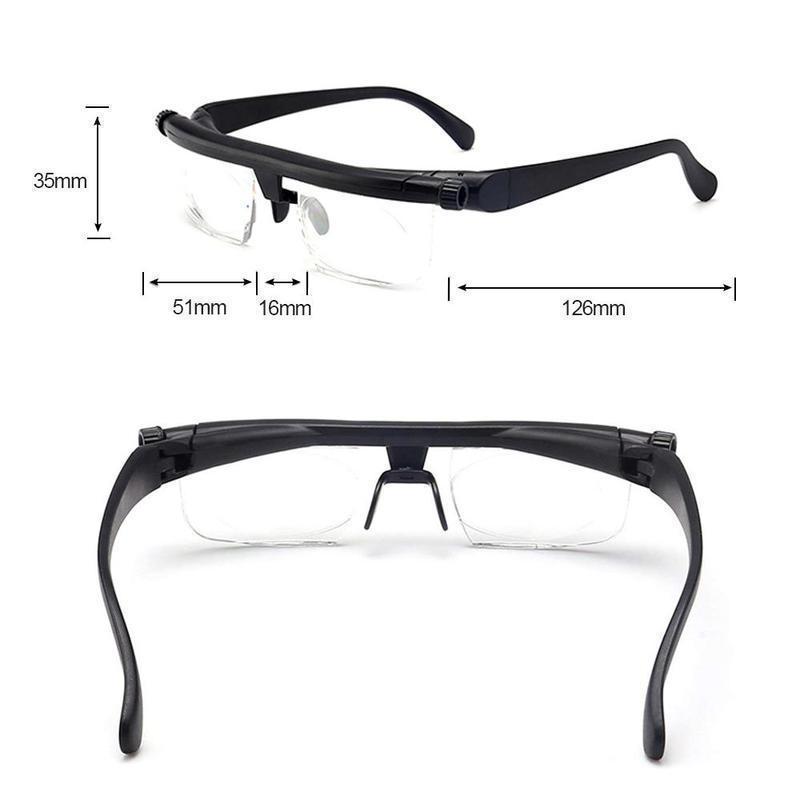 Sandsberg | Lunettes de lecture ajustables Unisexes | Lentille zoom réglable | Noir