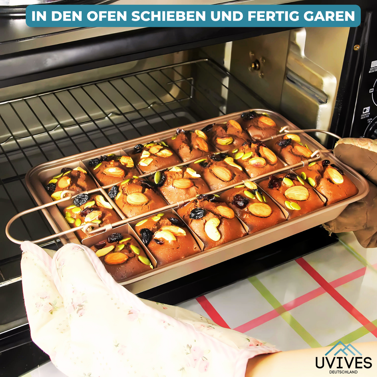 Moule à Gâteau avec Séparateur pour 18 Portions – Antiadhésif et Lavable au Lave-Vaisselle