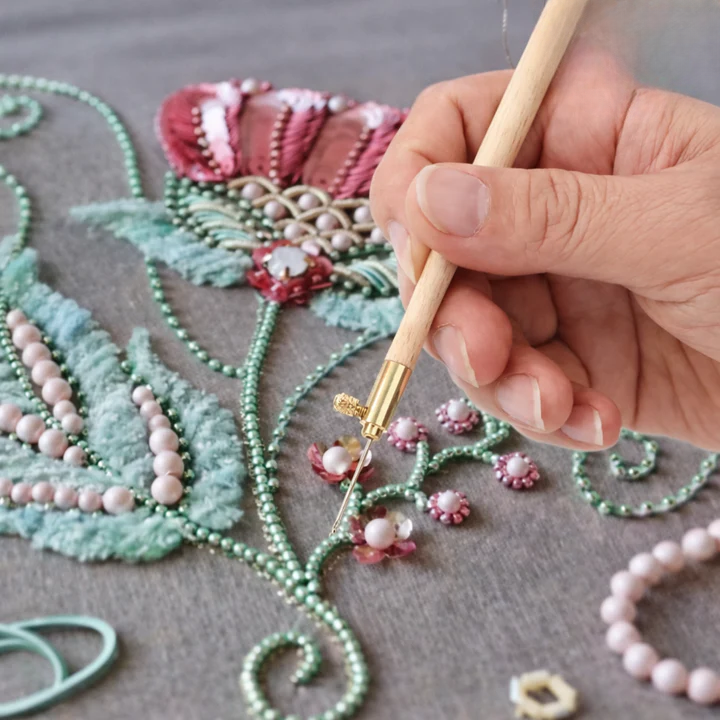 Ensemble de 3 Aiguilles Interchangeables pour Broderie Tambour