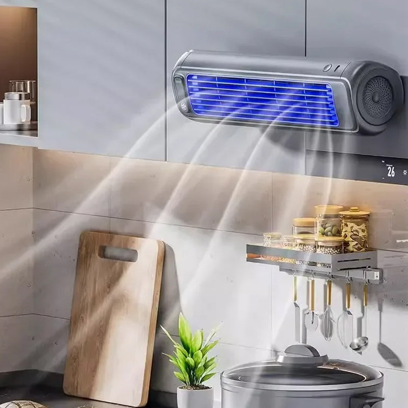 Coolira Appareil de Climatisation Mobile | Ventilateur 3-en-1 & Montage Mural | Batterie de 12 Heures | Compact & Sans Fil