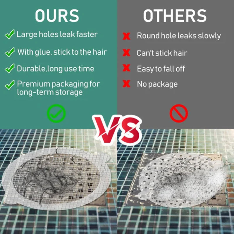 Autocollants attrape-cheveux pour drains de douche – Prévenir les obstructions dans la salle de bain et la cuisine