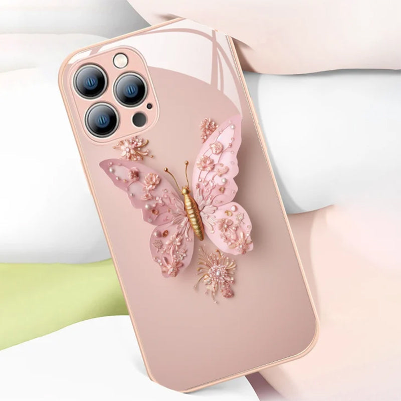 50 % DE RÉDUCTION || Couverture en verre plate avec motif de papillon 3D