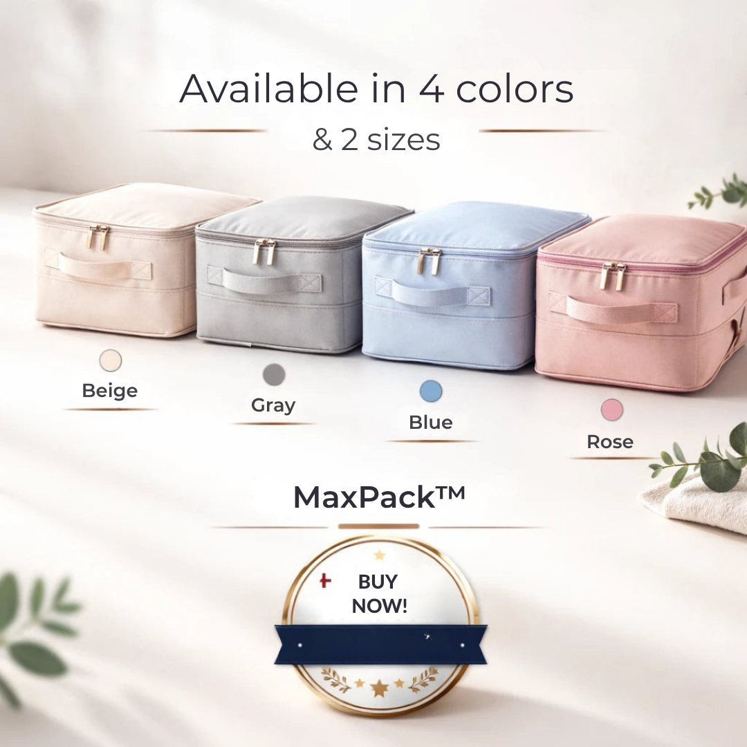 MaxPack™ — Écrasez le désordre rapidement et protégez vos affaires avec une compression robuste et étanche