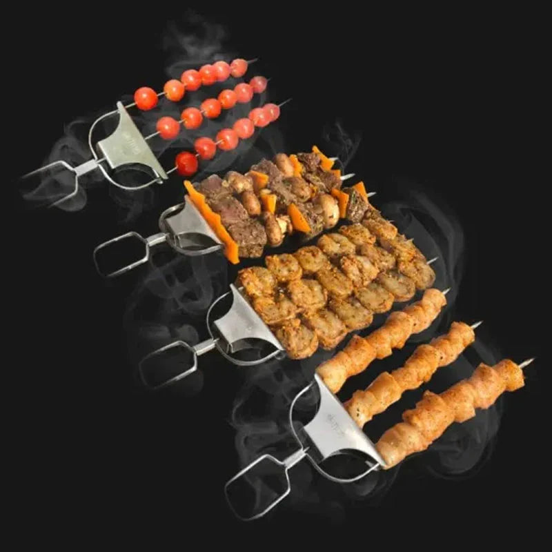 GrillMaster - Brochettes de barbecue 3-en-1