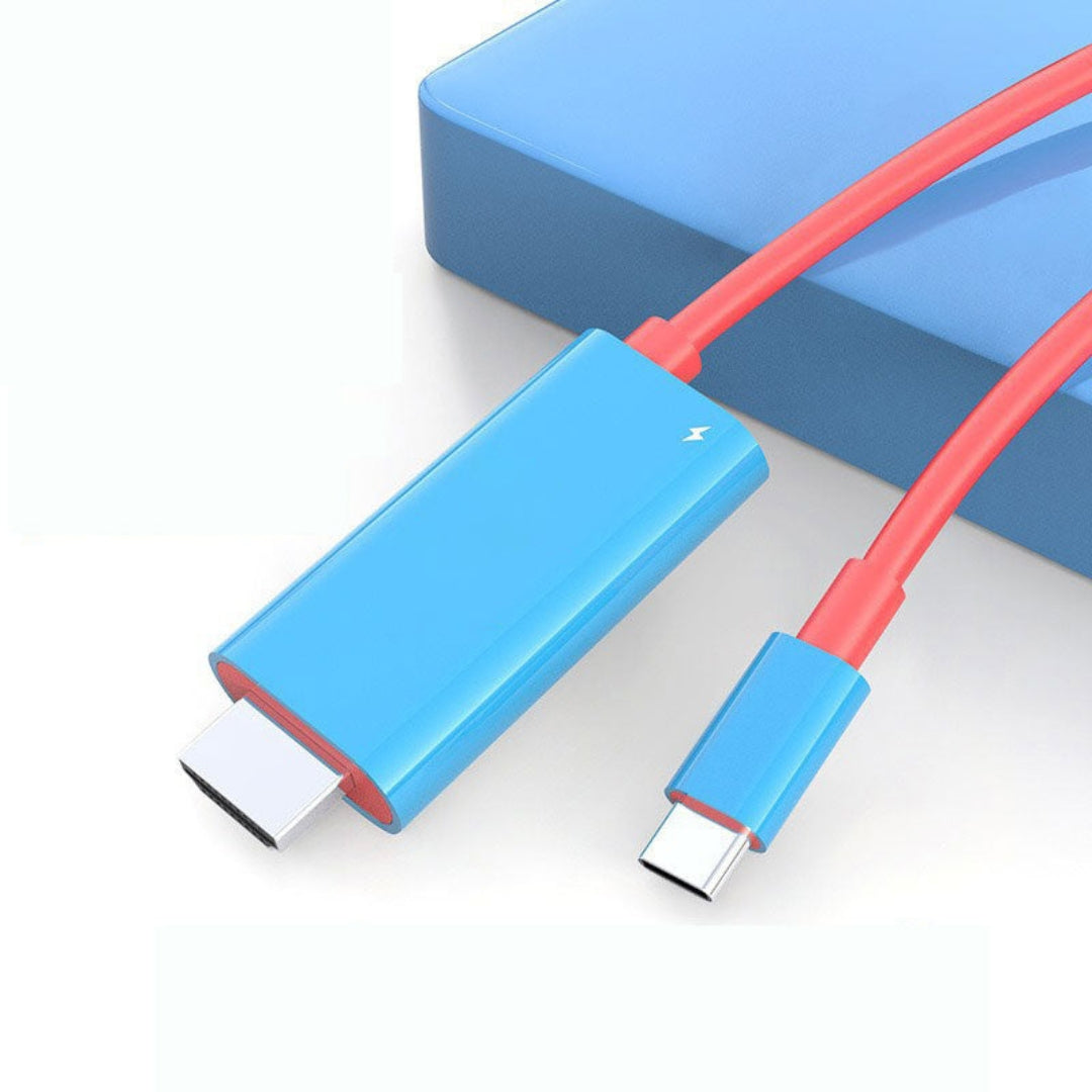 Câble USB-C vers HDMI - 2M avec Chargement Rapide PD pour Switch, Tablette, Téléphone et Ordinateur Portable