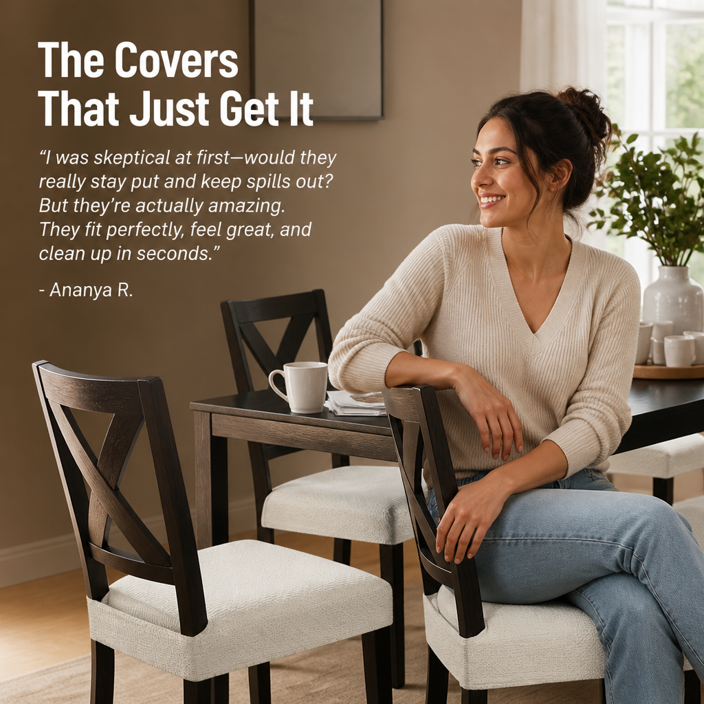 Housses de Chaise Tissées AquaGuard™ — Confort Antidérapant avec Protection Imperméable Inégalée