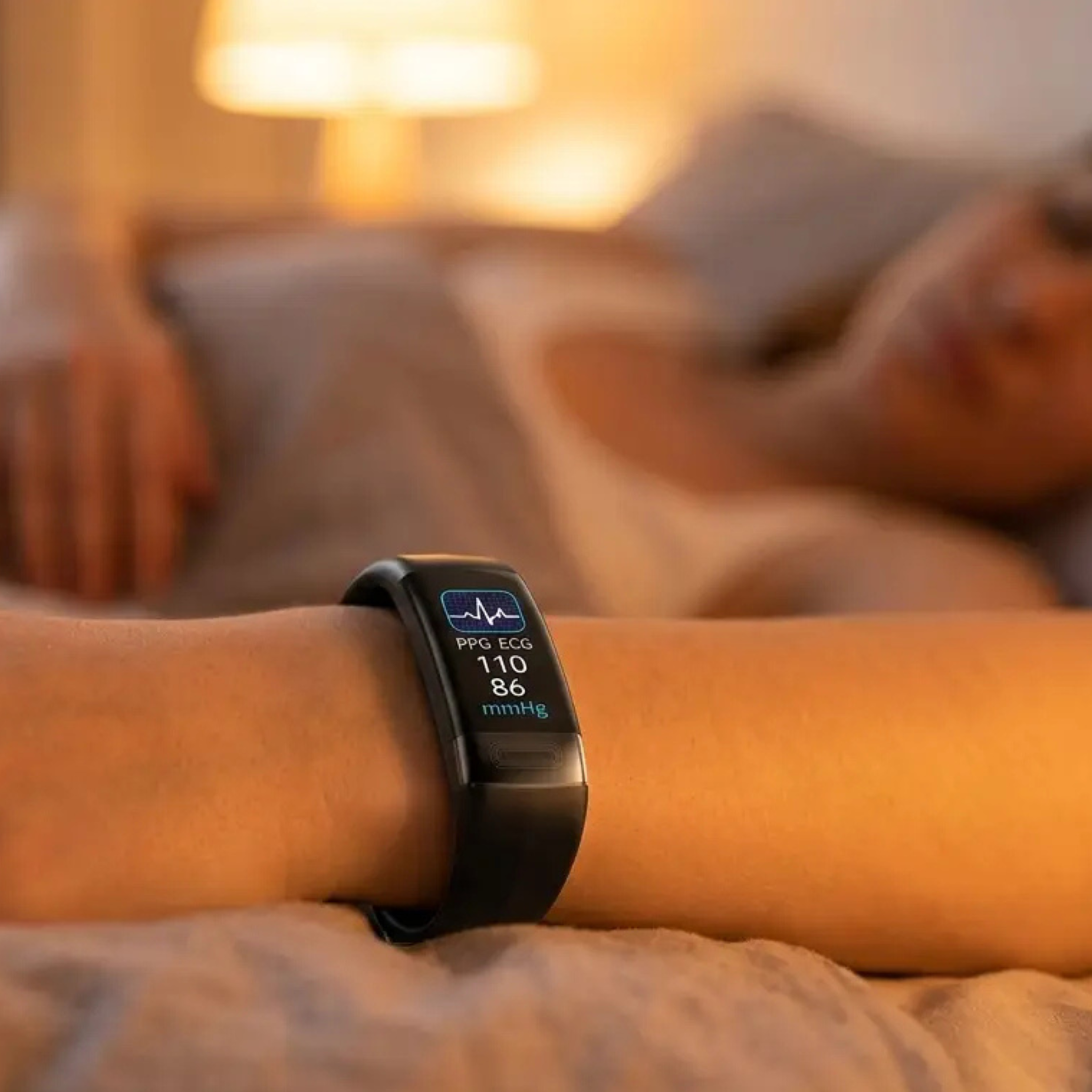 Bracelet Intelligent Moniteur de Tension Artérielle EKG, Fréquence Cardiaque, Saturation en Oxygène & Suivi du Sommeil Approuvé par la FDA