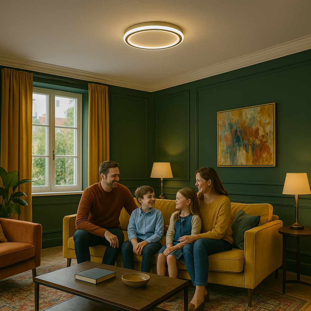 Plafonnier LED scandinave – Moderne, dimmable et élégant pour le salon, la salle à manger et le couloir
