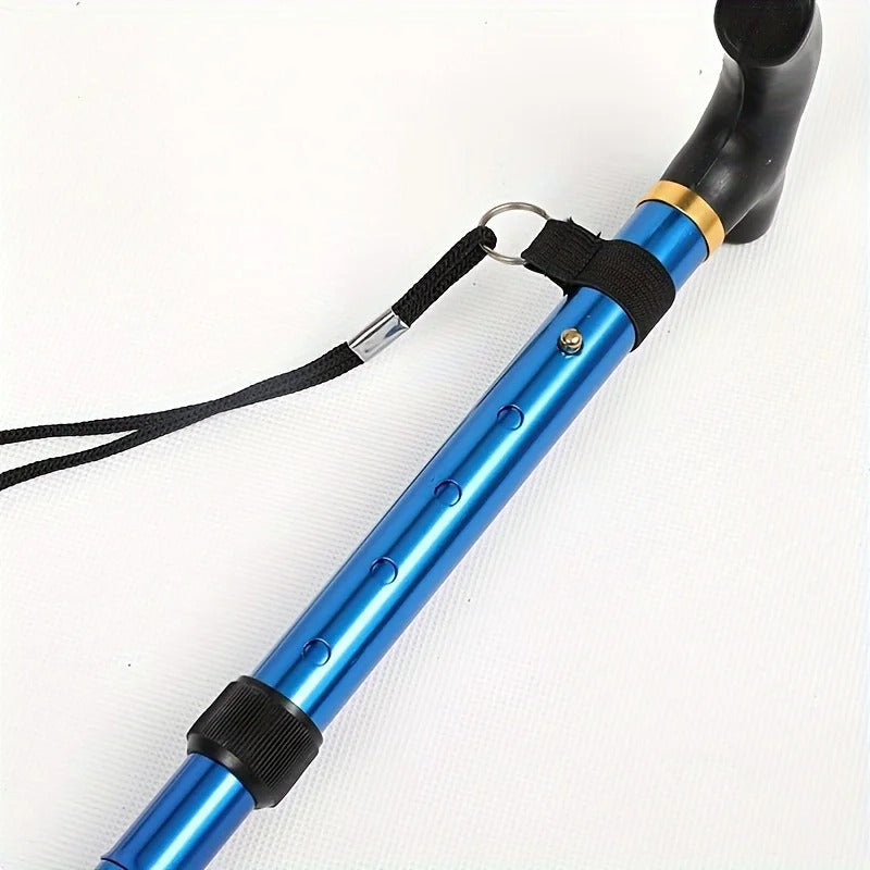 Bâton de Marche Télescopique Pliable Réglable pour Adultes
