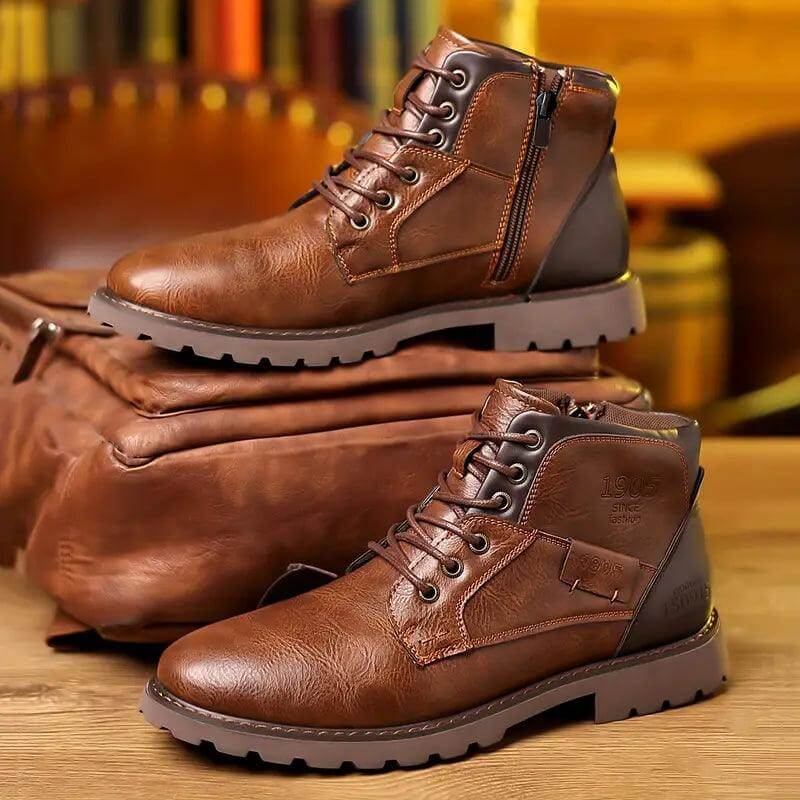 Bottes habillées à fermeture éclair pour hommes