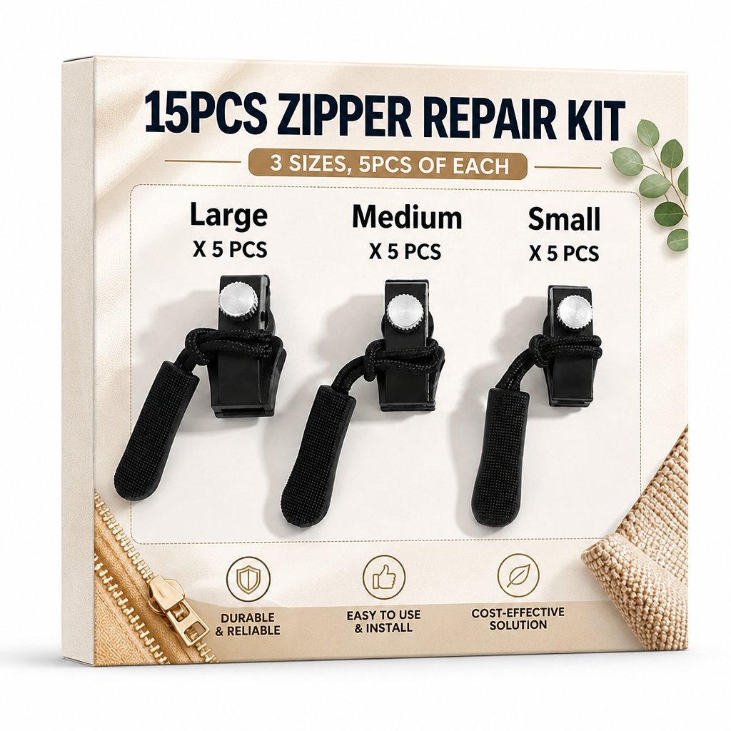 15PCS ZipRenew™ — Réparez Instantanément les Fermetures Éclair et Gardez Votre Équipement Préféré en Mouvement