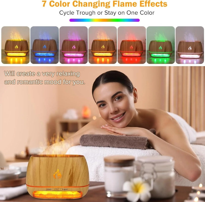 Diffuseur de parfum en cristal de sel de l'Himalaya 3-en-1 Woyuosn